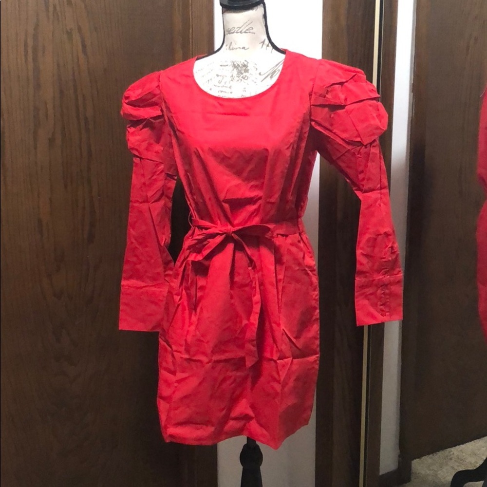 Hot and delicious large women’s red cotton dress